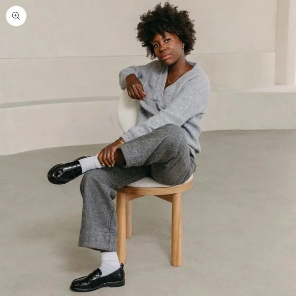 KELSI DAGGER Brooklyn Lens Black Patent Leather Loafer Sz 8W - Picture 7 of 7